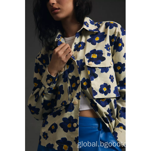 China Fashionable and versatile women's floral jacket Supplier